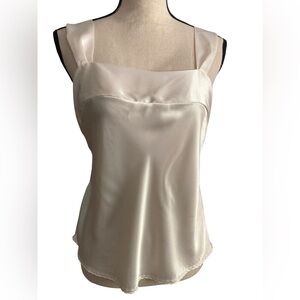 Vintage ethereal coquette girl size medium cami ivory satin